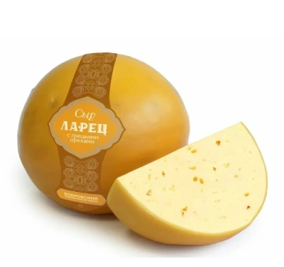 Сыр "Ларец с грец. орехами" м.д.ж. 45%, шар ~1 кг БСЗ