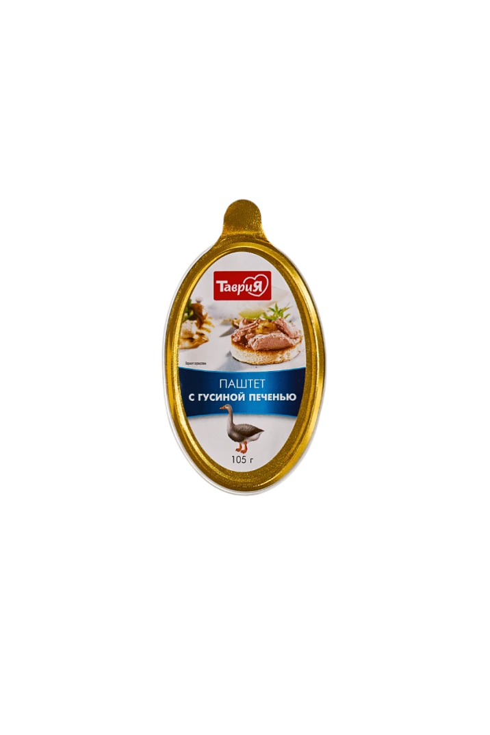 Паштет с ГУСИНОЙ ПЕЧЕНЬЮ Таврия 0,105кг